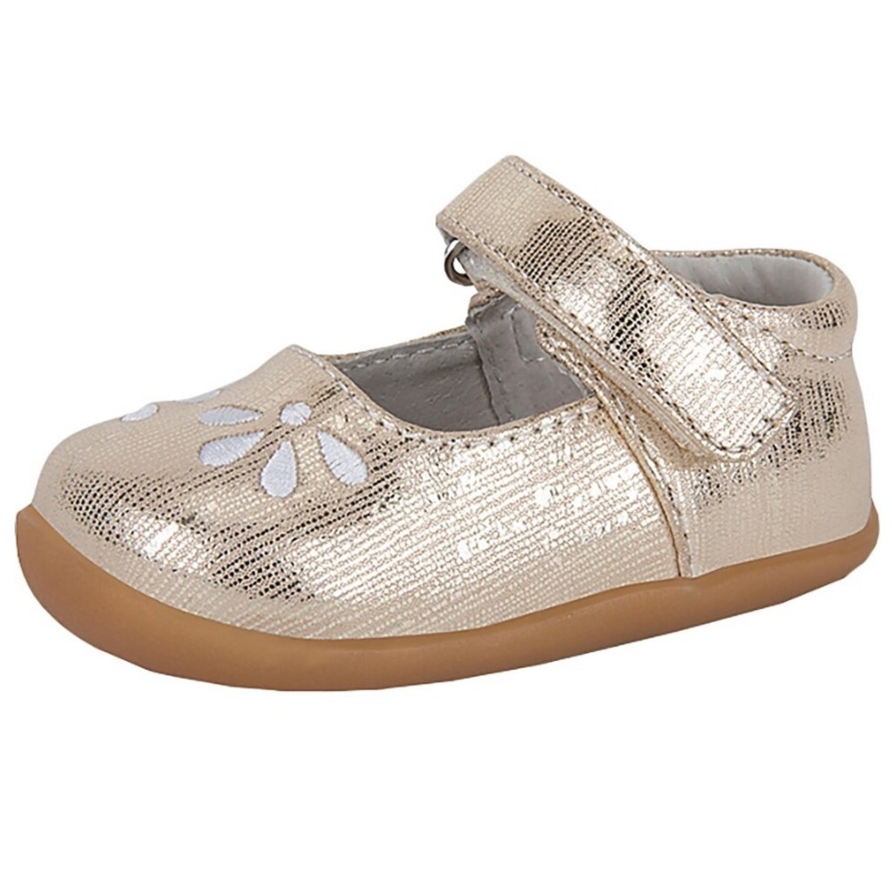 See Kai Run Infant Shoes Gold “Ginny” Size 3